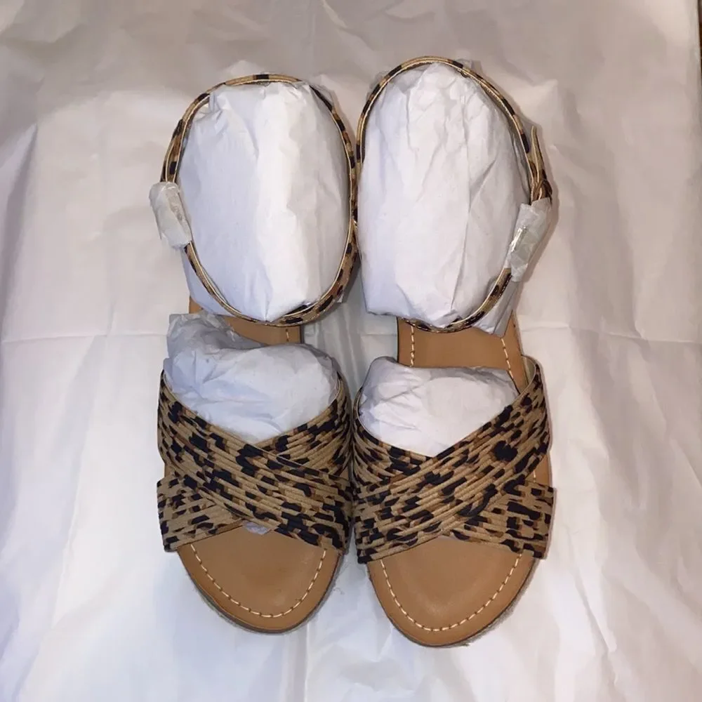 New in Box Leopard Print Wedge Size 10